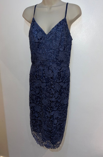 Chi london blue lace - lace, dress